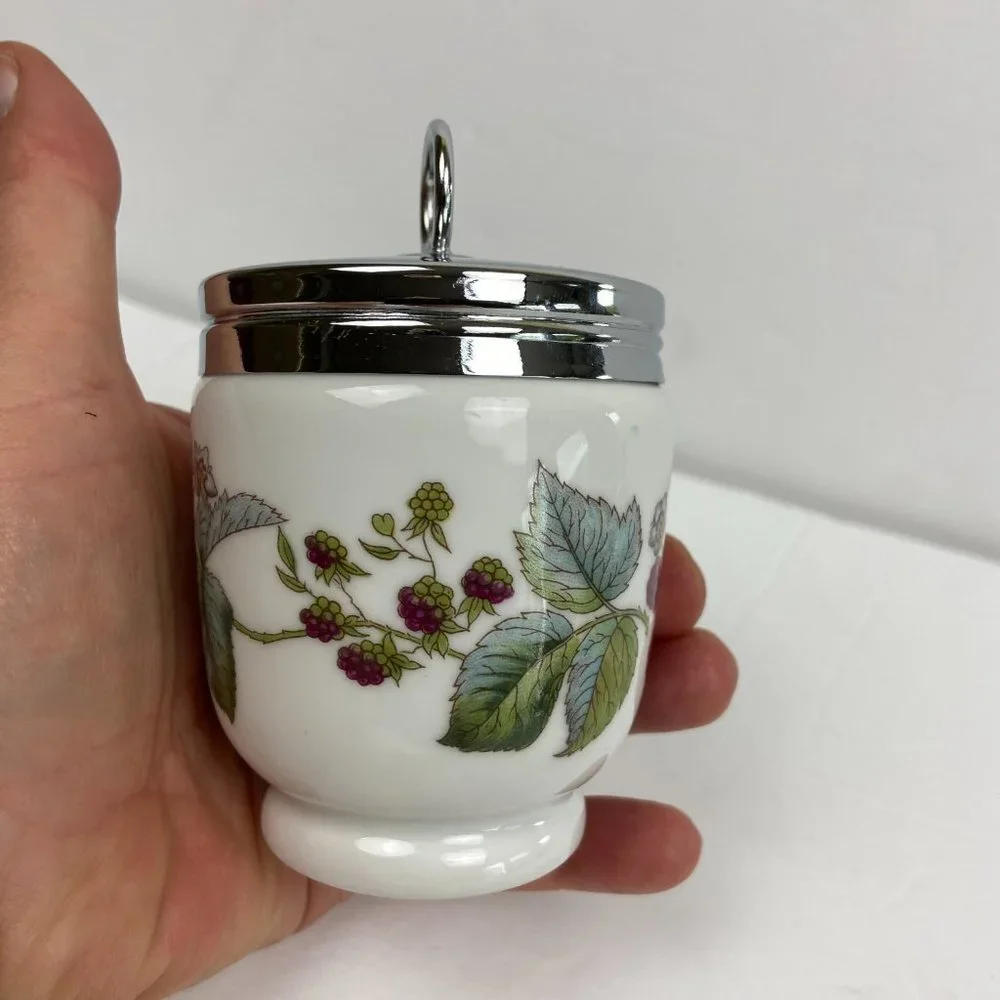 Royal Worcester porcelain egg coddler or container with lid